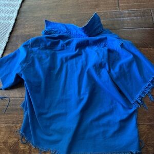 St. John's Bay Vibrant Blue Kids Button Down Shirt